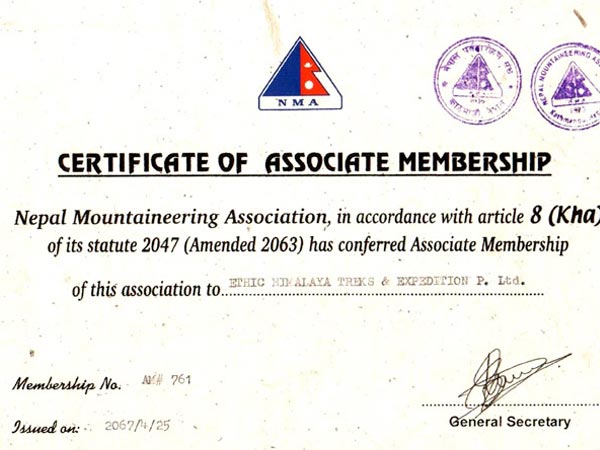 Nepal Mountaineering Association 9NMA)